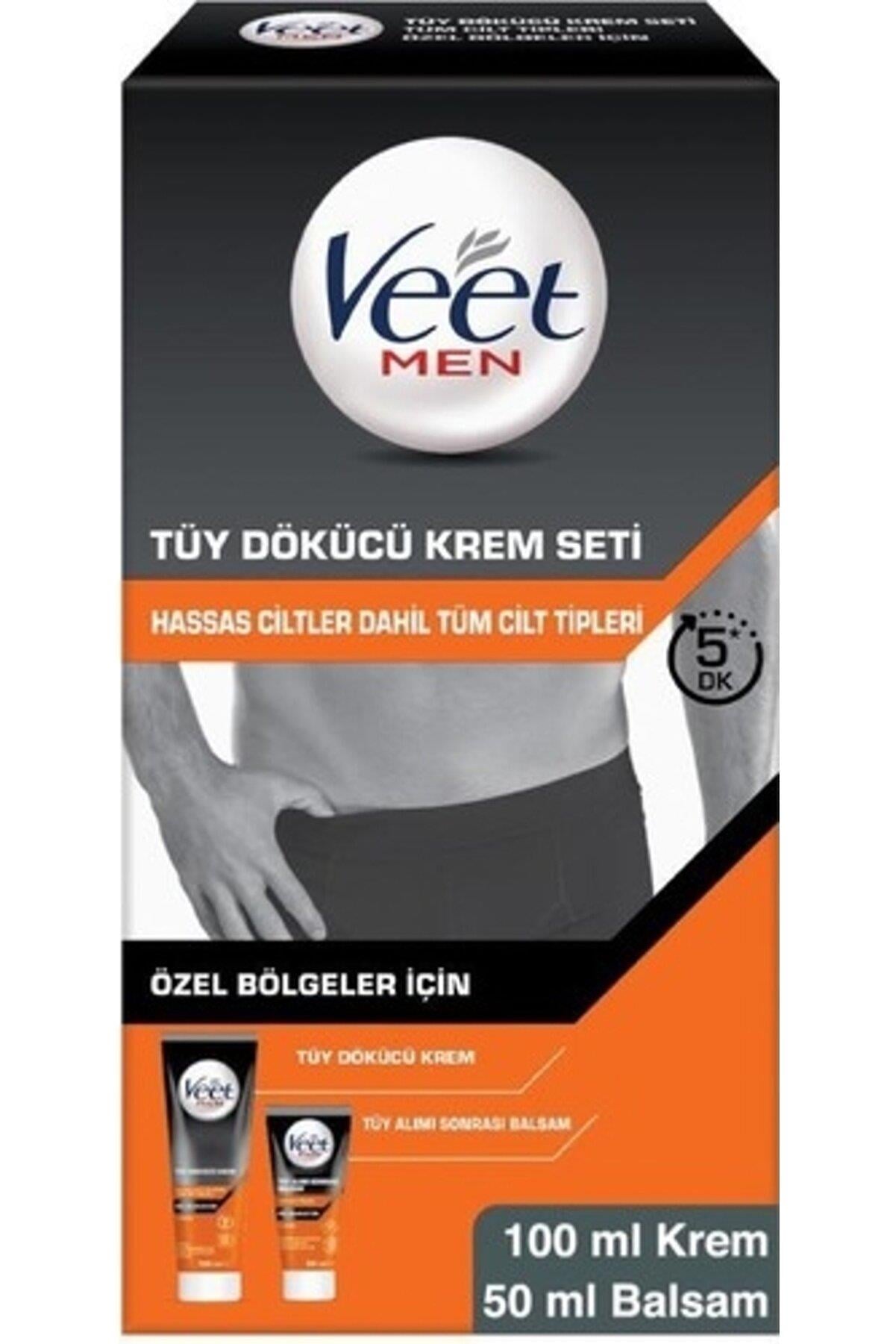 Veet Erkek Özel Bölgeler İçin Tüy Dökücü Krem Seti 100+50 ml - Veet