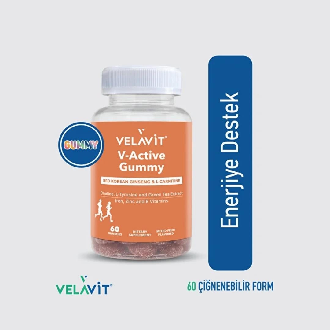 Velavit V-Active Gummy 60 Çiğnenebilir Kapsül - Velavit