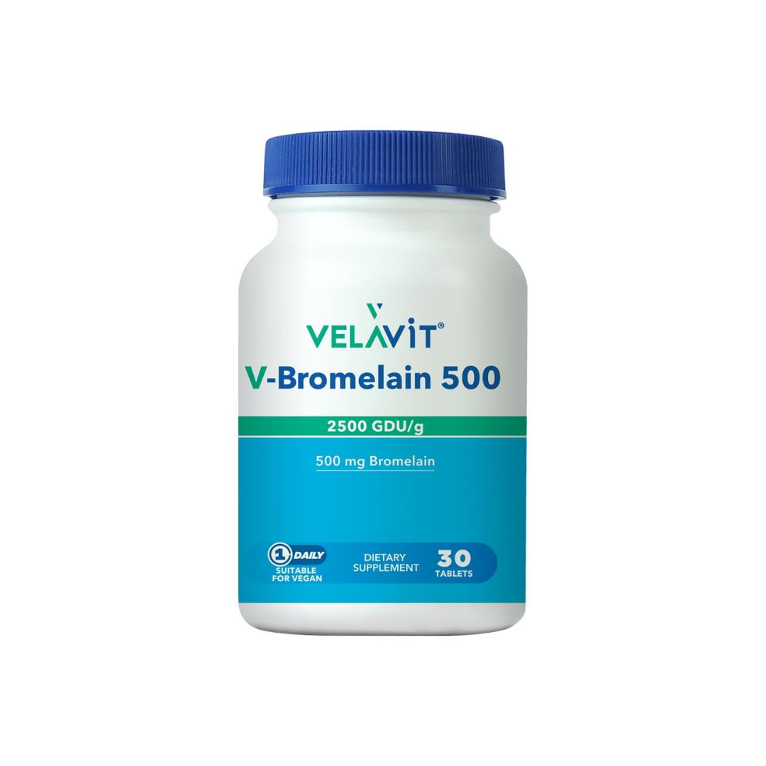 Velavit V-Bromelain 500 Takviye Edici Gıda 30 Tablet - Velavit