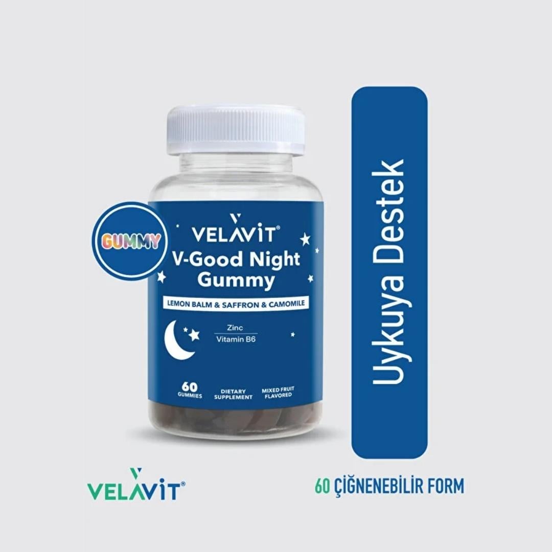 Velavit V-Good Night Gummy 60 Çiğnenebilir Kapsül - Velavit