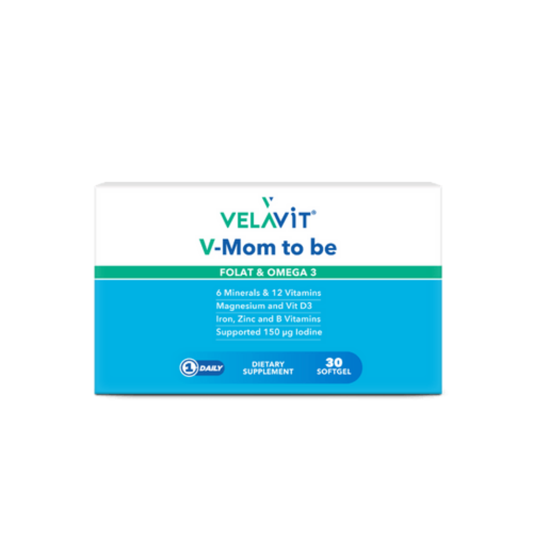 Velavit V-Mom To Be Folat ve Omega3 30 Softgel - Velavit
