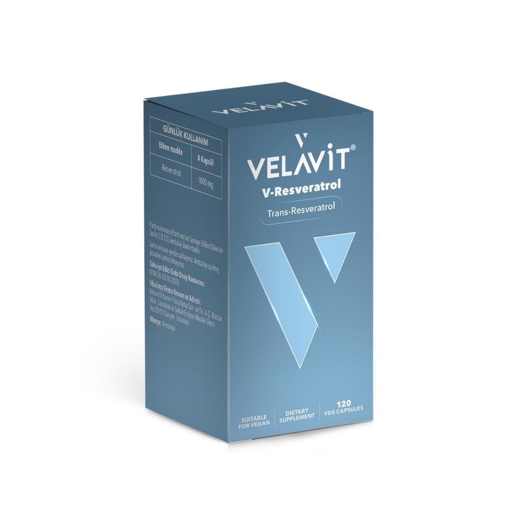 Velavit V-Resveratrol Takviye Edici Gıda 120 Kapsül - Velavit