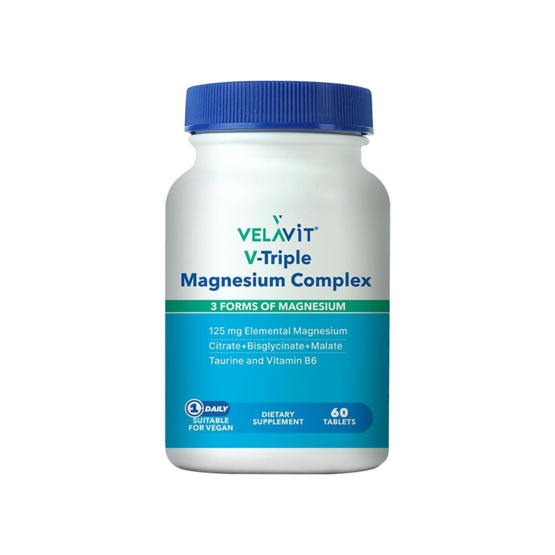 Velavit V-Triple Magnesium Complex Takviye Edici Gıda 60 Tablet - Velavit