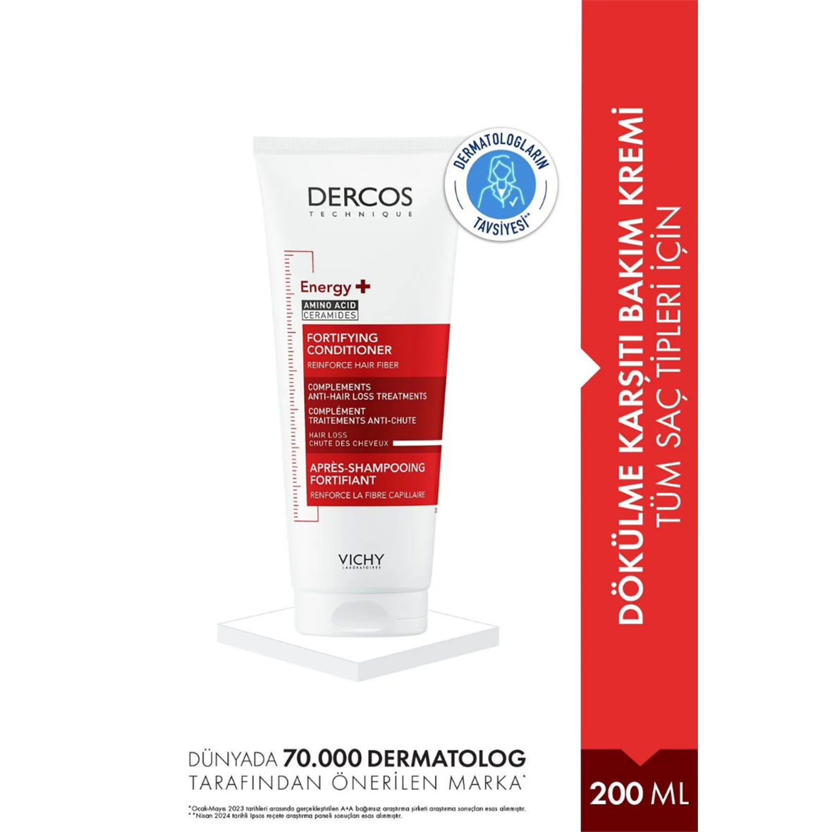 Vichy Dercos Energisant Dökülme Karşıtı Saç Kremi 200 ml - Vichy