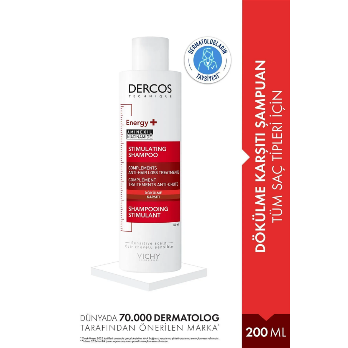 Vichy Dercos Energising Saç Dökülmesine Karşı Şampuan 200 ml - Vichy
