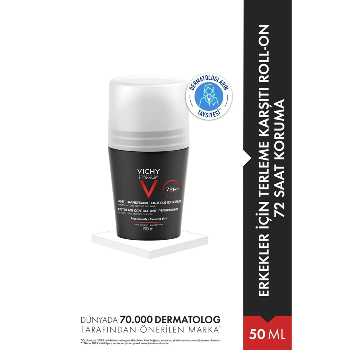 Vichy Homme Erkekler İçin Terleme Karşıtı Deodorant 50 ml - Vichy