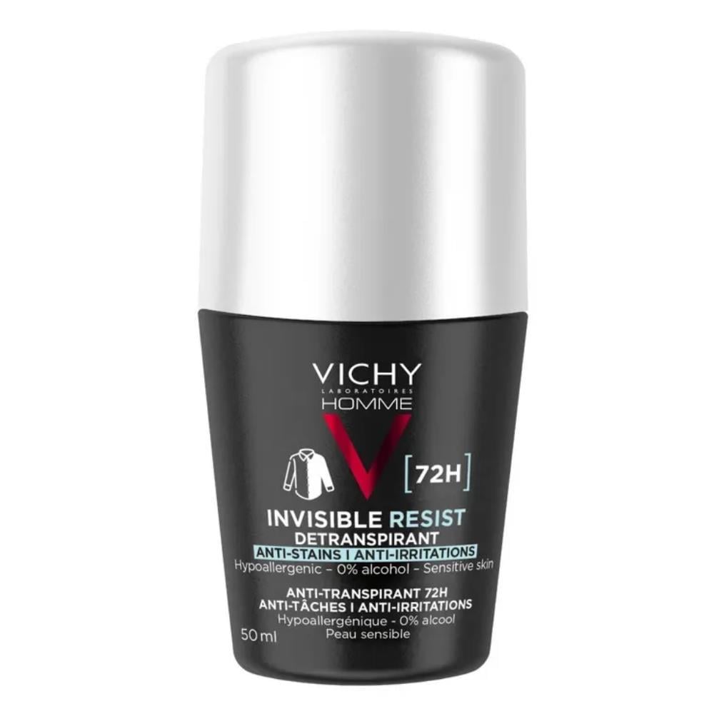 Vichy Homme Invisible Resist Erkekler İçin Beyaz İz Karşıtı Roll-On Deodorant 50 ml - Vichy