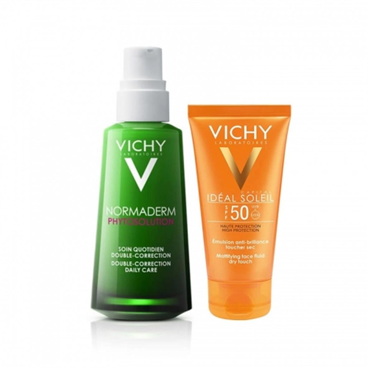 Vichy Karma ve Yağlı Ciltler İçin Bakım ve Güneş Koruma Seti - Vichy
