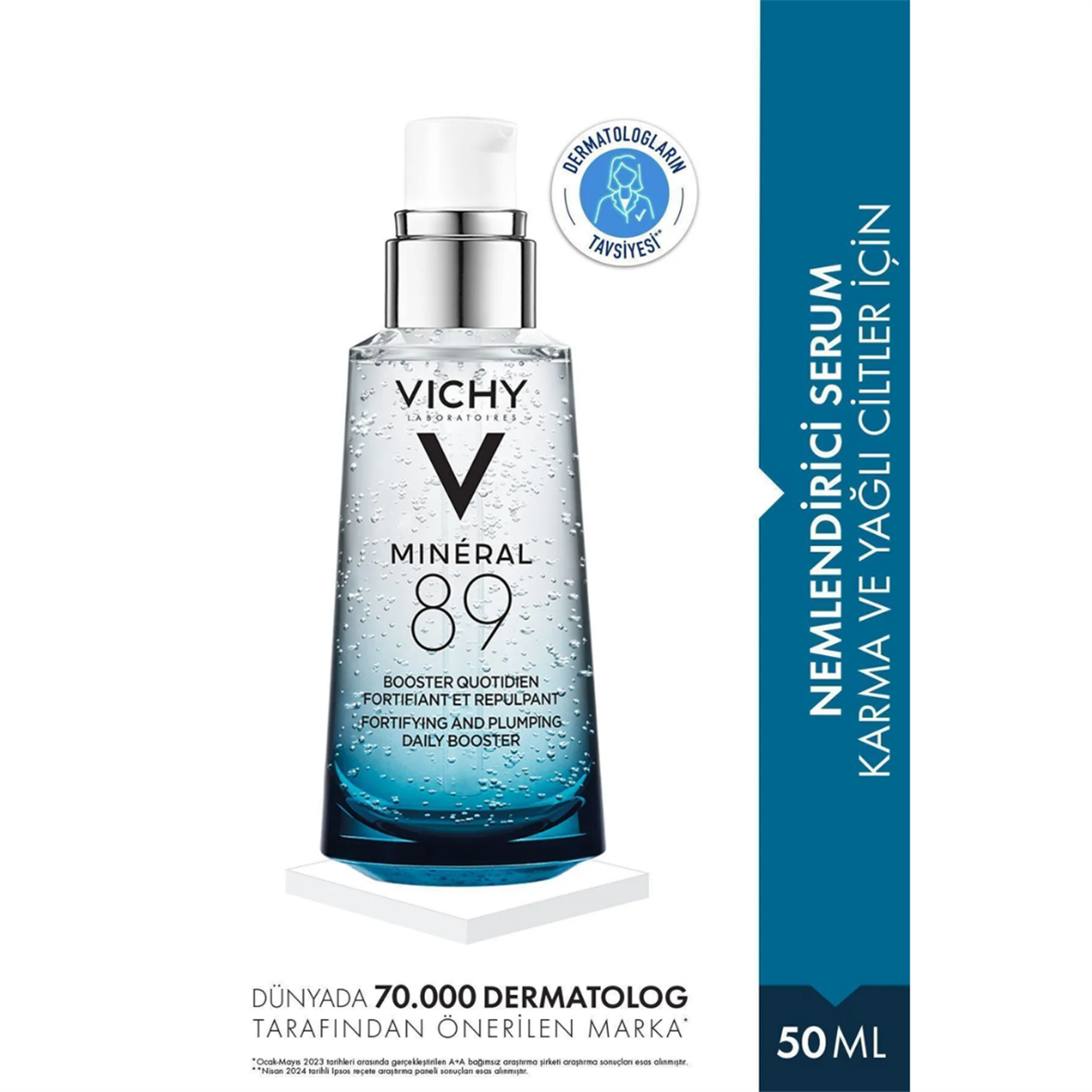 Vichy Mineral 89 Mineralizing Water + Hyaluronic Acid 50 ml Serum - Vichy