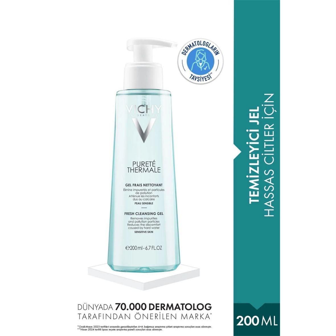 Vichy Purete Thermale Fresh Cilt Temizleyici Jel 200 ml - Vichy