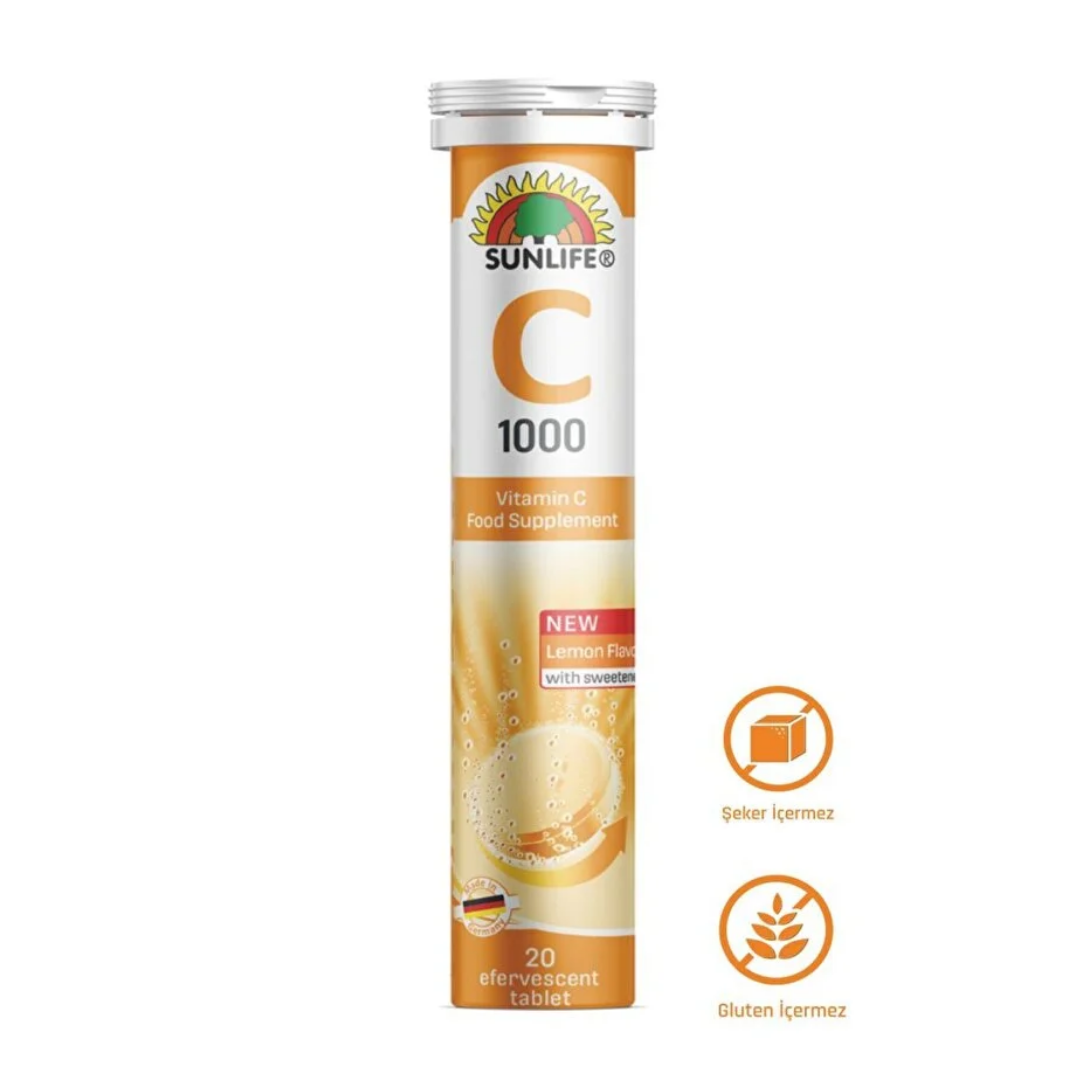 Vitamin C 1000 Mg 20 Efervesan Tablet - Sunlife