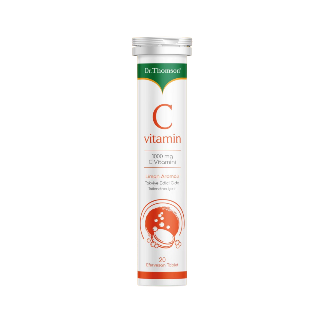 Vitamin C Limon Aromalı 1000 Mg 20 Efervesan Tablet - Dr. Thomson