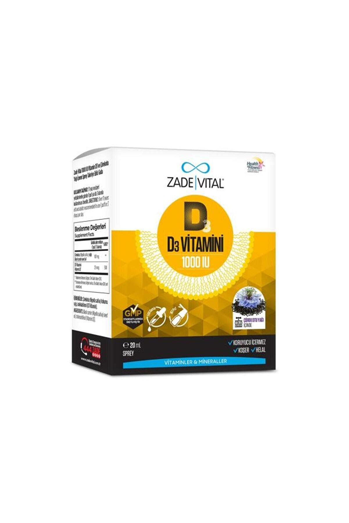 Zade Vital D3 Vitamini 1000 Iu Sprey 20 ml - Zade Vital