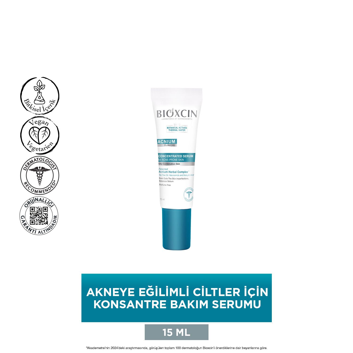 Bioxcin Acnium Konsantre Bakım Serumu 15 ml