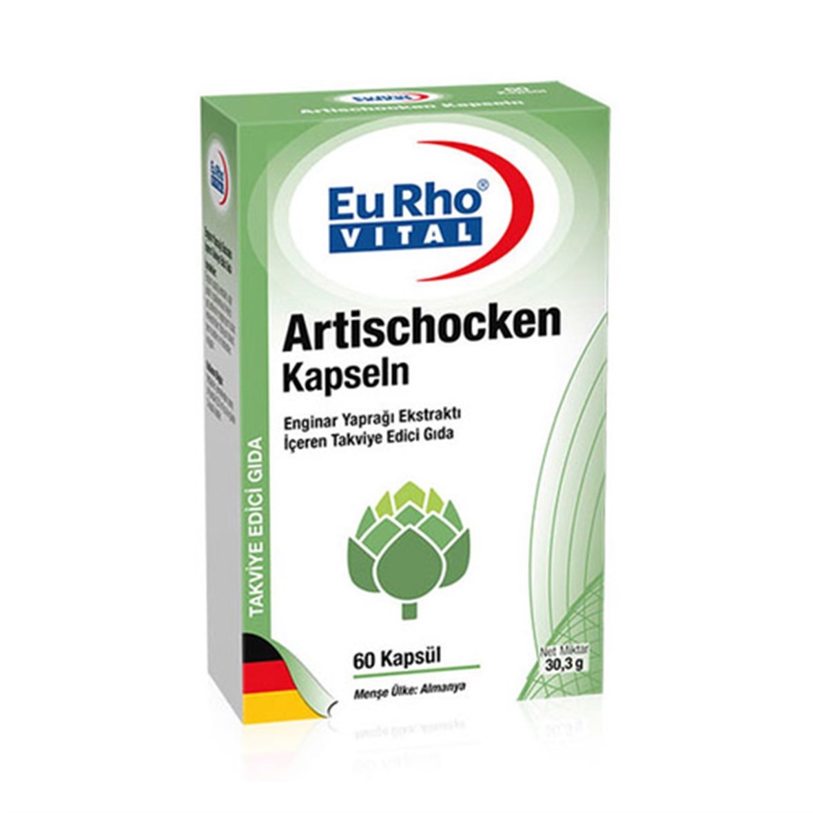 EuRho Vital Artischocken Kapseln Takviye Edici Gıda 60 Kapsül