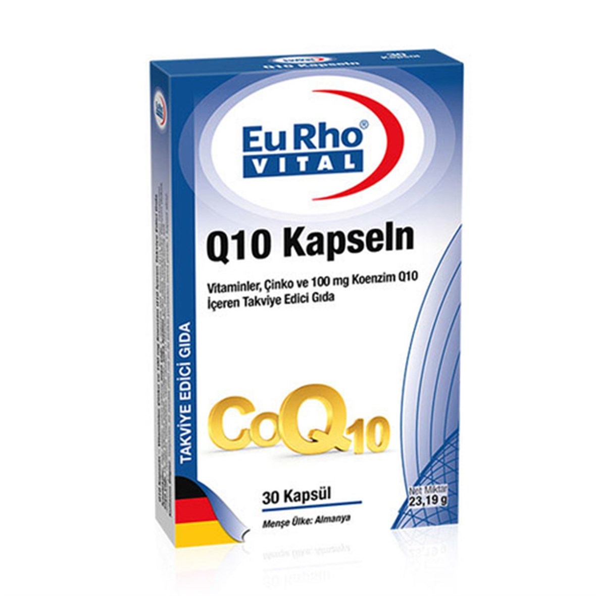 EuRho Vital Q10 Kapseln Takviye Edici Gıda 30 Kapsül