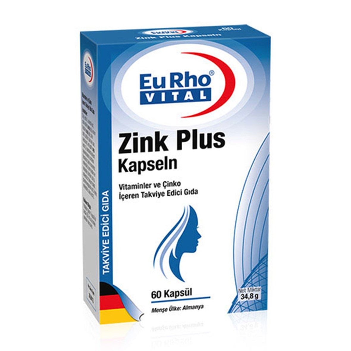 EuRho Vital Zink Plus Kapseln Takviye Edici Gıda 60 Kapsül
