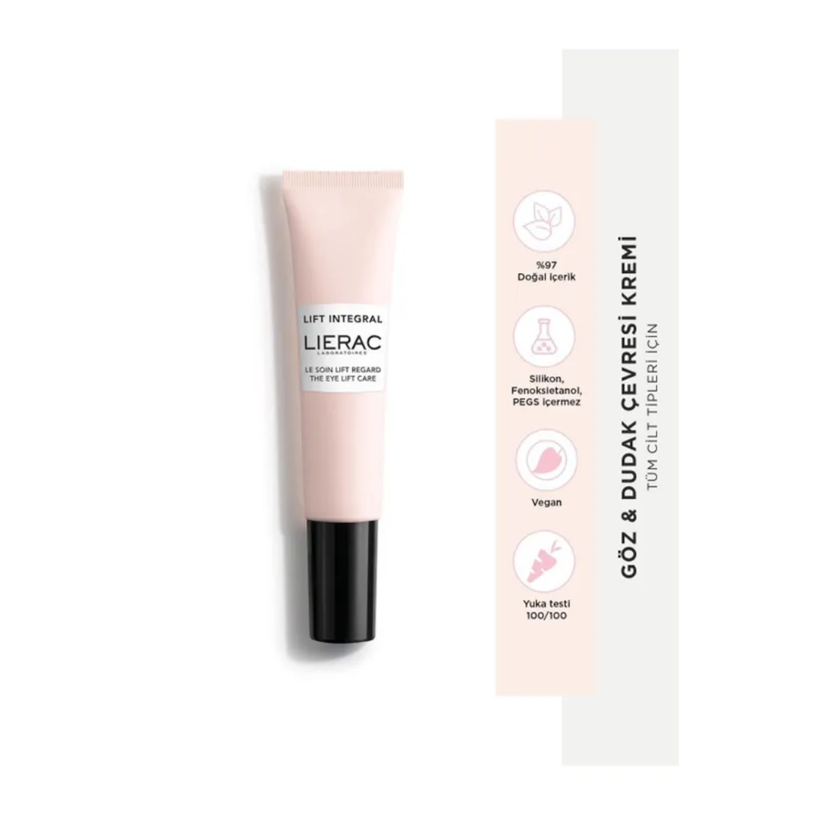 Lierac Lift Integral Eye Cream Sıkılaştırıcı, Besleyici, Vegan, Göz Ve Dudak Çevresi Bakım Kremi 15 Ml