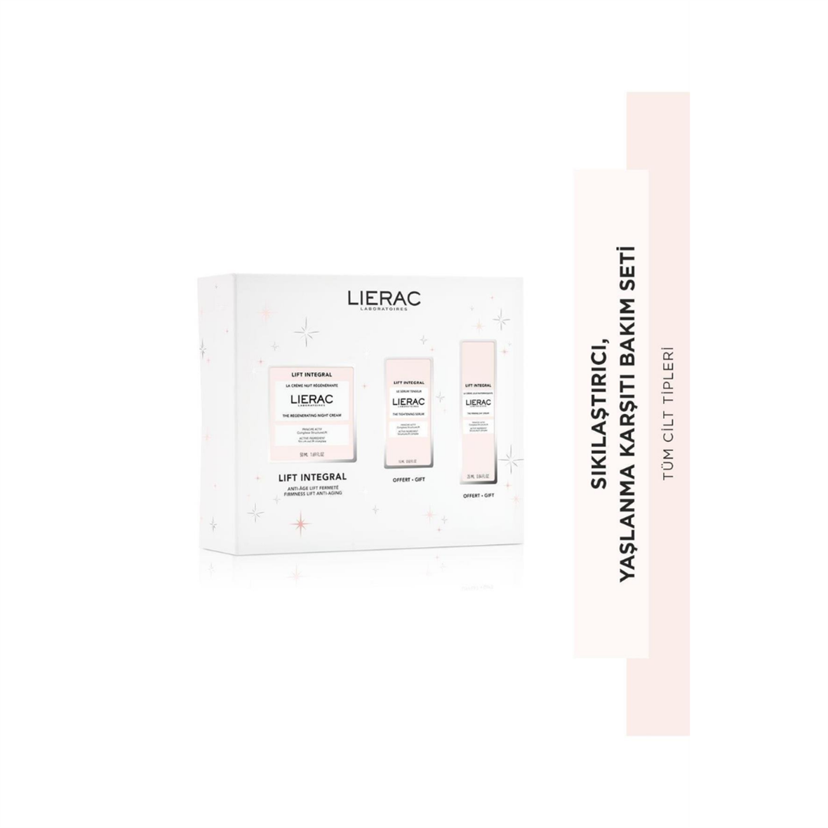 Lierac Lift Integral Sıkılaştırıcı, Yenileyici, Vegan, Gündüz Kremi 50ml Serum 15ml Gece Kremi 25ml