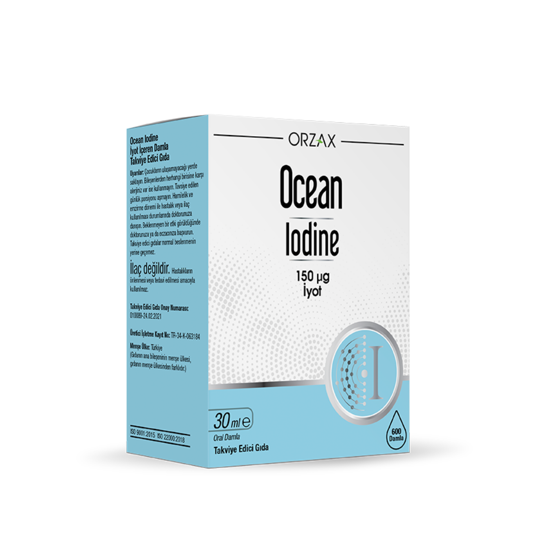 Orzax Ocean Iodine 150 μg İyot Takviye Edici Gıda 30 ml