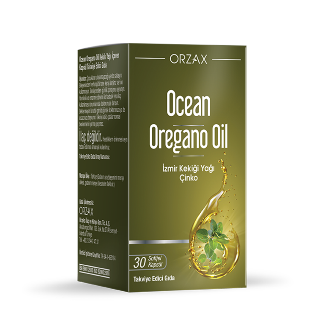 Orzax Ocean Oregano Oil Takviye Edici Gıda 30 Kapsül