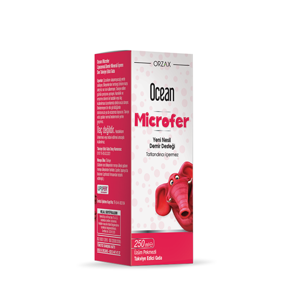Orzax Ocean Microfer Lipozomal Demir Sıvı Takviye Edici Gıda 250