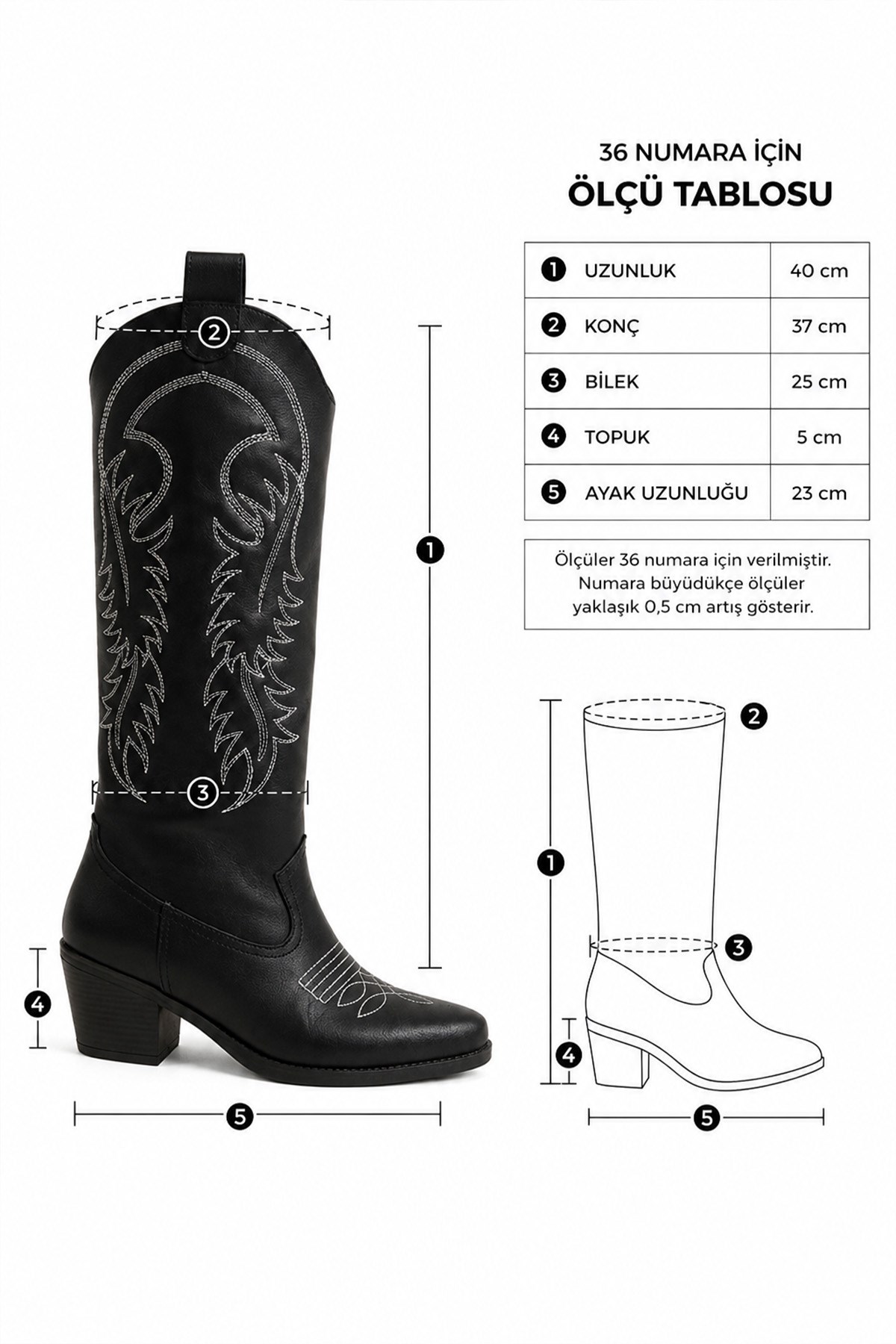 Kadın Jasire Kahverengi Nakışlı Western Kovboy Çizme