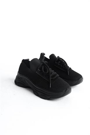 Kadın Rocco Siyah Triko Taşlı Spor Ayakkabı & Sneaker