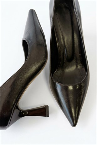 Kadın Samba Siyah 7 Cm Kadeh Ökçe Stiletto