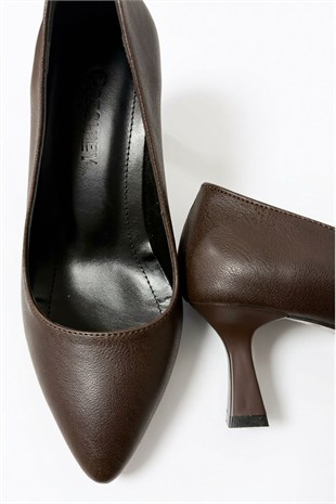 Kadın Sity Kahverengi 6 cm İnce Topuklu Stiletto