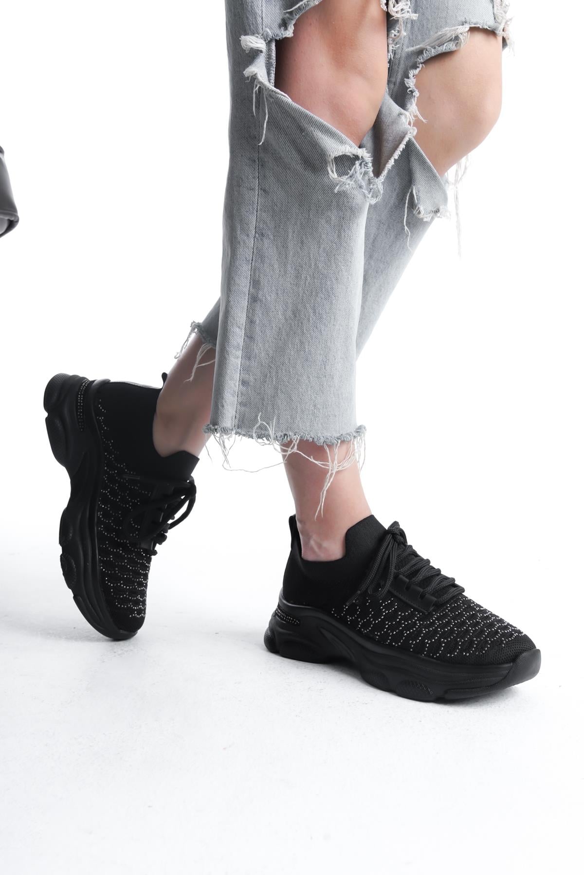 Kadın Rocco Triko Taşlı Spor Ayakkabı & Sneaker