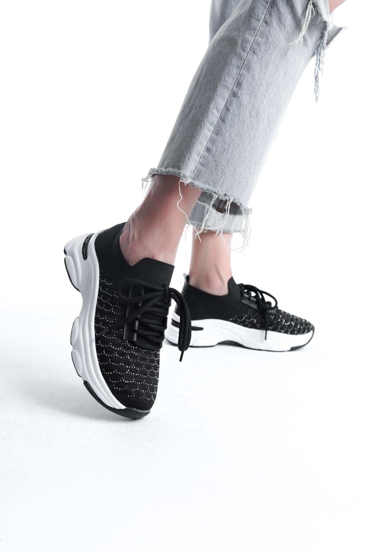 Kadın Rocco Triko Taşlı Spor Ayakkabı & Sneaker