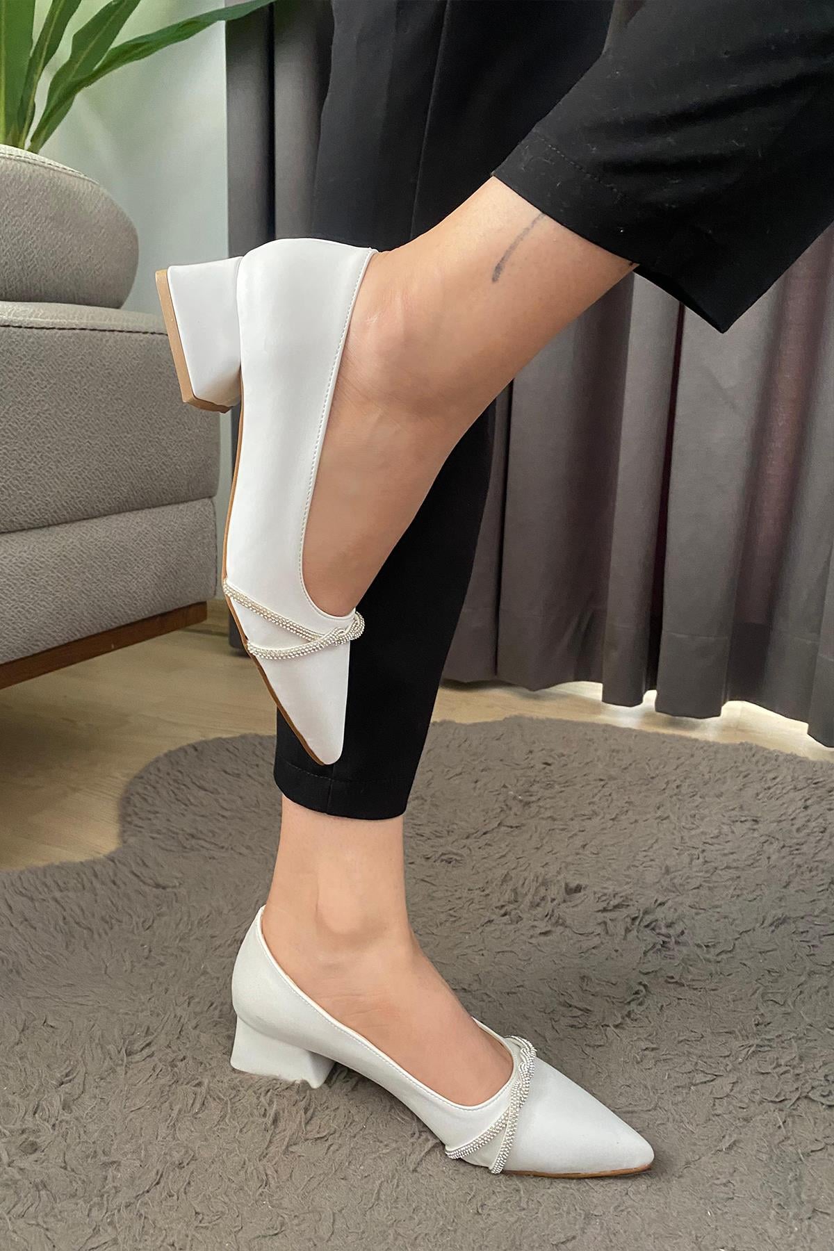 Kadın Valeri Taşlı Stiletto Alcak Ökçe Abiye Ayakkabı