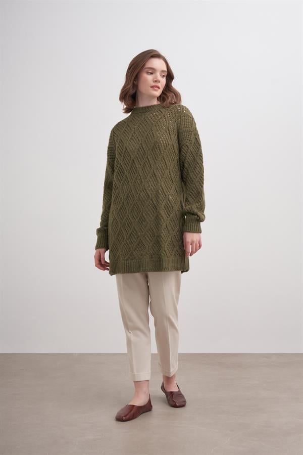 Ajur Baklava Kazak Br7029 Haki