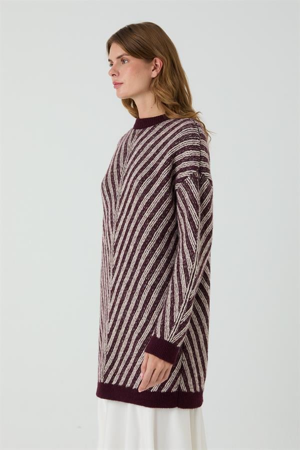 AKASYA VANİZE KAZAK BORDO