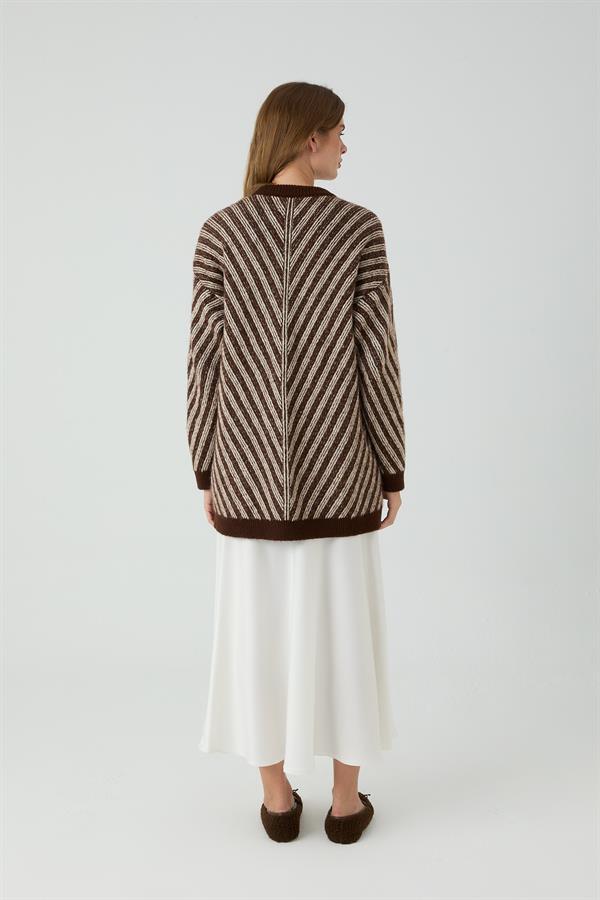 AKASYA VANİZE KAZAK KAHVE