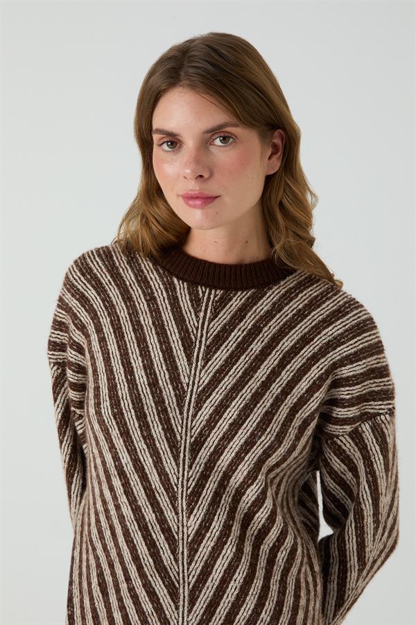 AKASYA VANİZE KAZAK KAHVE