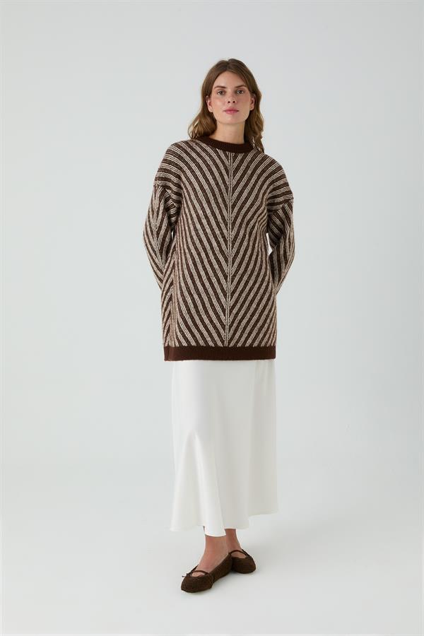 AKASYA VANİZE KAZAK KAHVE