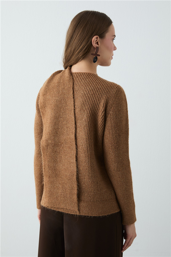 Arya Atkılı Hırka Camel