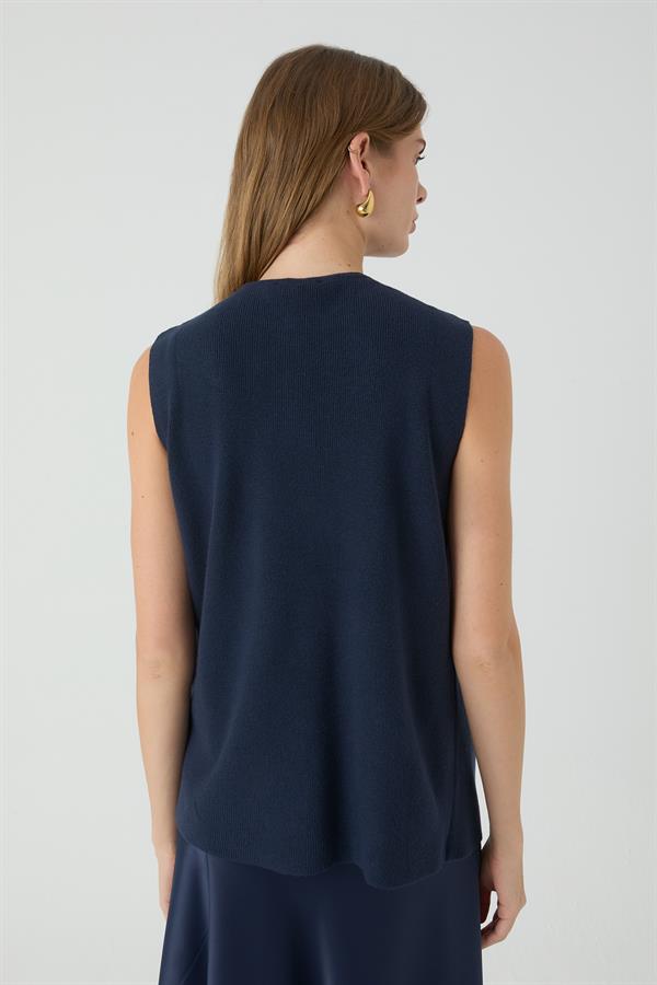 Bağcıklı Yelek Siyah