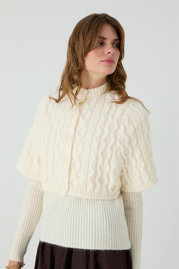 ÇINAR PELERİNLİ BODY EKRU