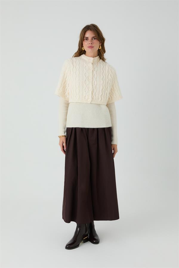 ÇINAR PELERİNLİ BODY EKRU