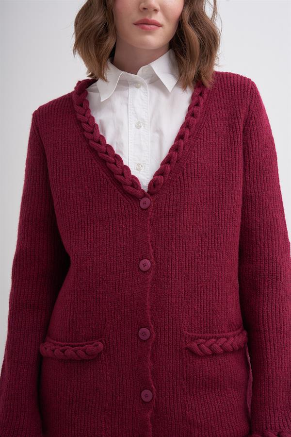 El Saçı Hırka Br7023 Bordo