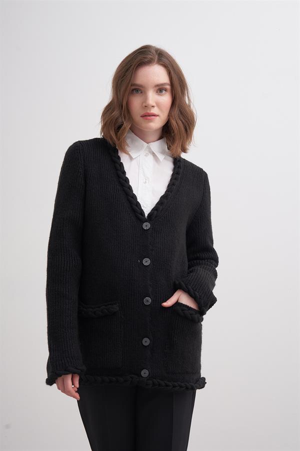 El Saçı Hırka Br7023 Siyah