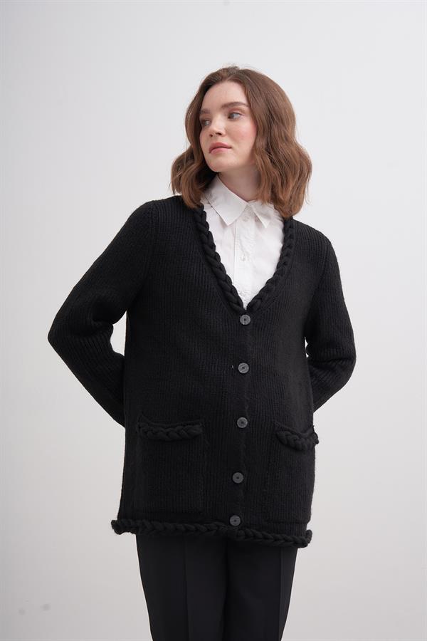 El Saçı Hırka Br7023 Siyah