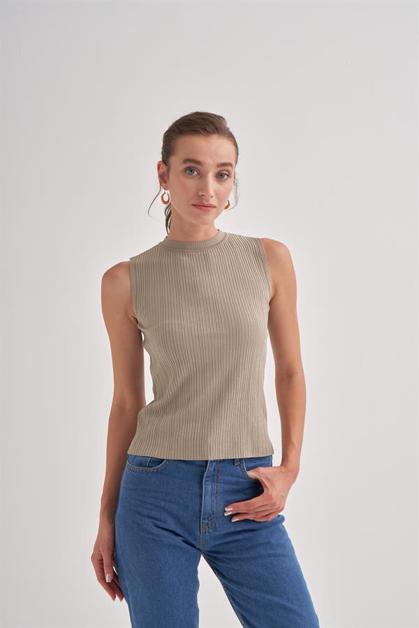 Fitilli Triko Atlet Bej