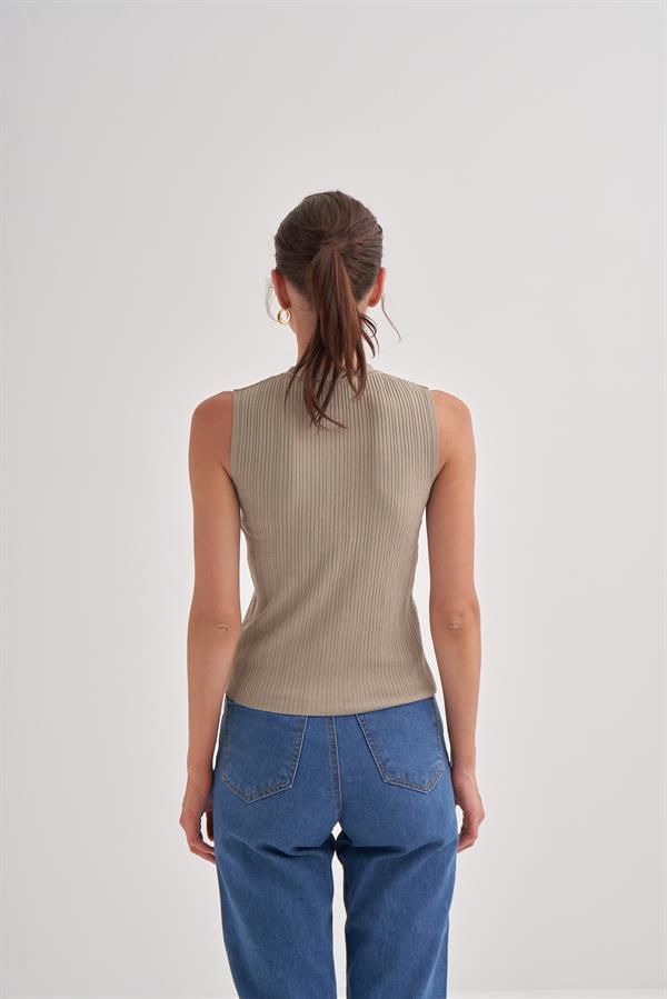 Fitilli Triko Atlet Bej