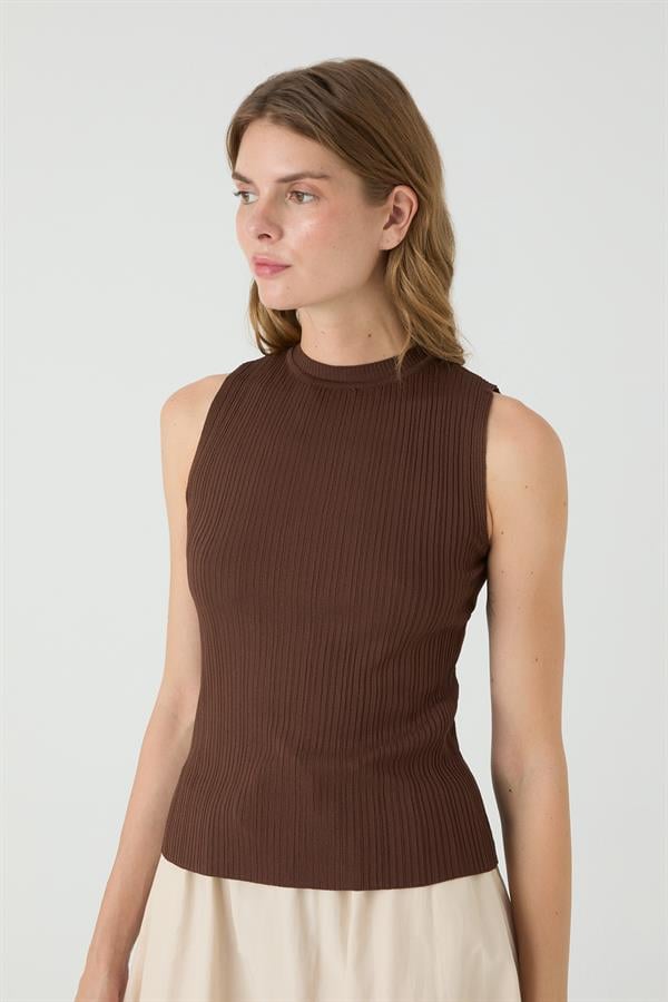 Fitilli Triko Atlet Kahve