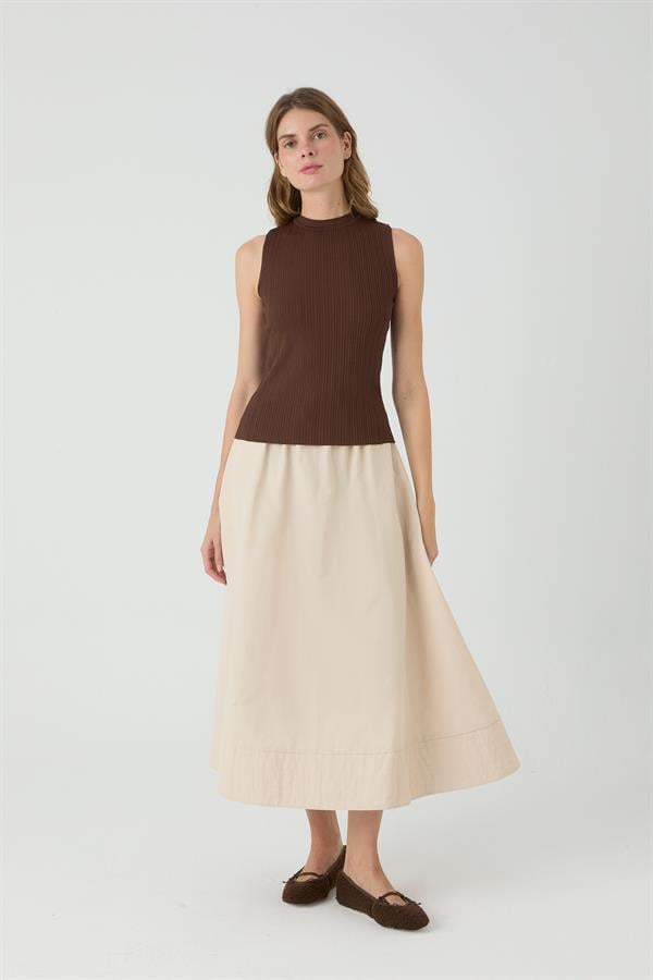 Fitilli Triko Atlet Kahve