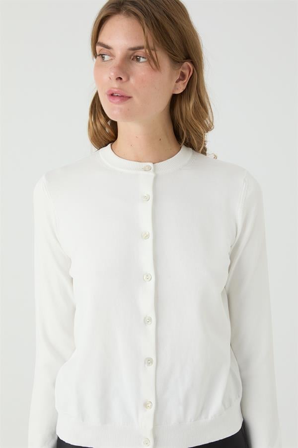 Gökçe Düğmeli Mevsimlik Hırka Bej